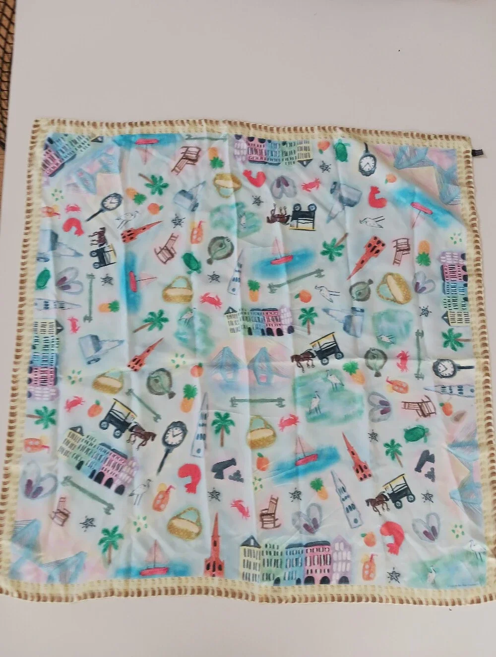AS IS. Ben Silver Silk Scarf